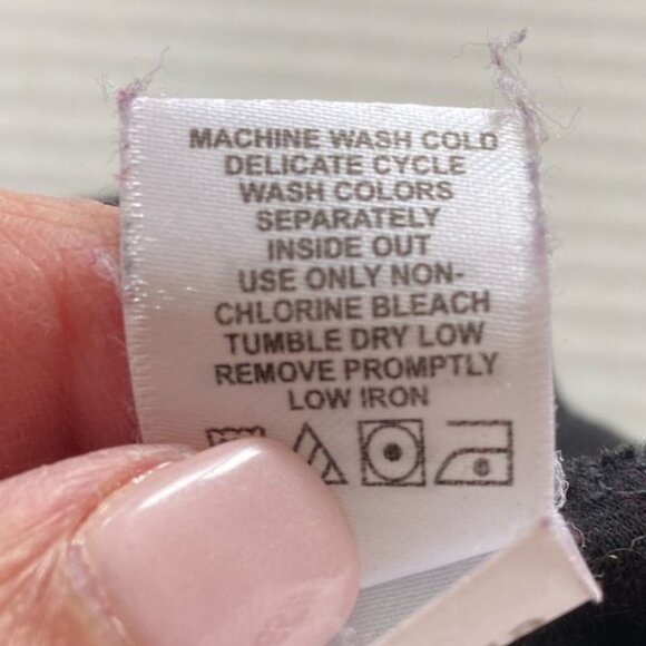 Elios Womens Black Floral Knit Pajama Bottoms with Elasticized Waist Size 2X - Picture 5 of 10